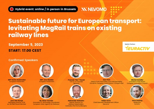 Media Partnership: Sustainable future for European transport: levitating MagRail trains on existing railways