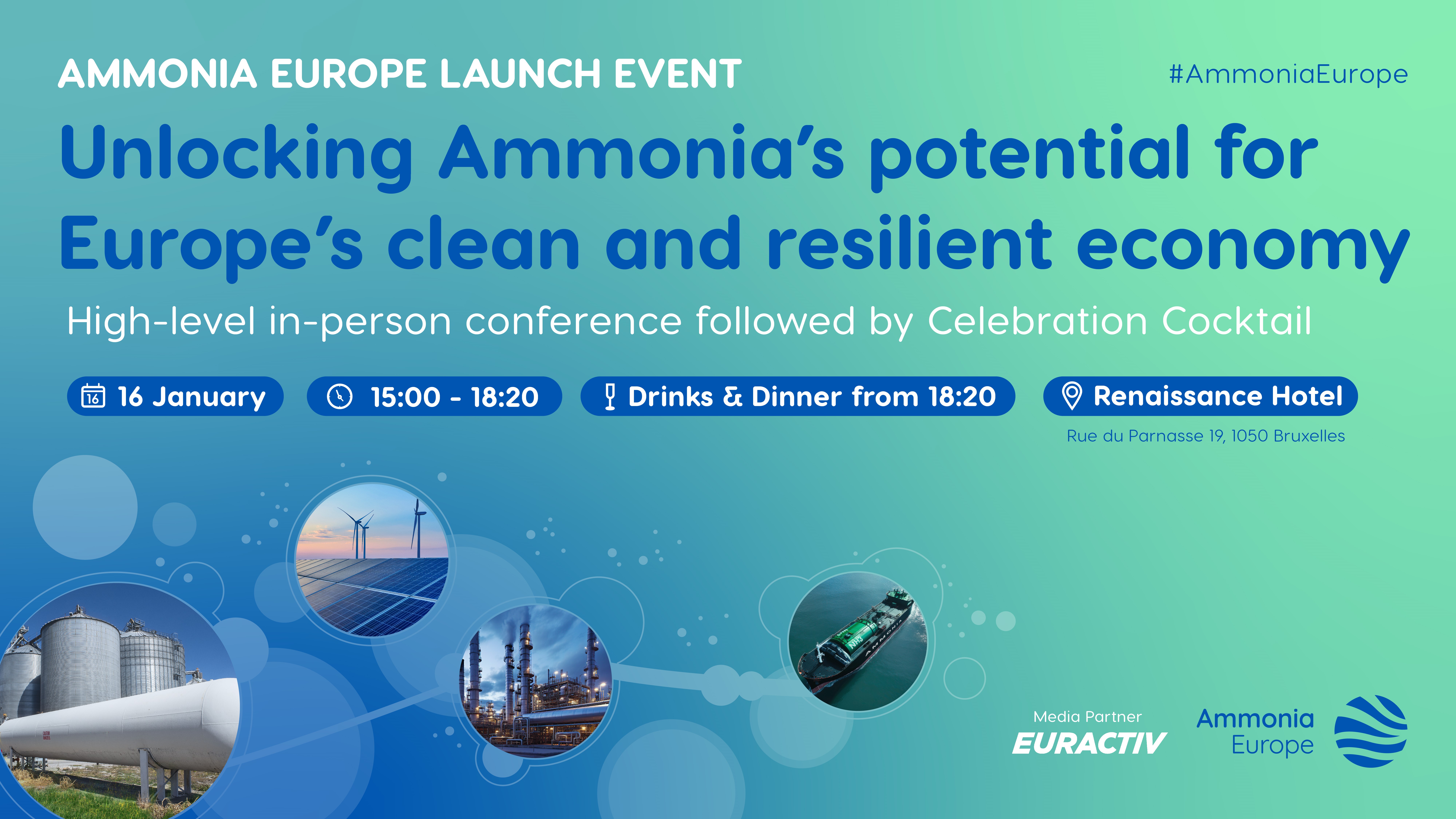 Media Partnership - Ammonia Europe launch event: Unlocking ammonia’s potential for Europe’s clean and resilient economy